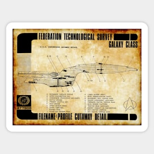 Federation Technological Survey NextGen Cutaway Sticker